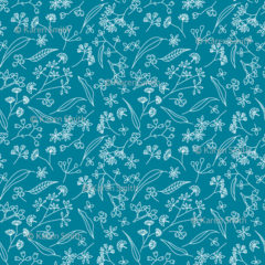 Gum Doodles Fabric Small Scale Teal