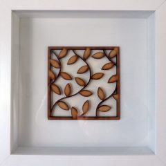 framed laser cut leaves pattern