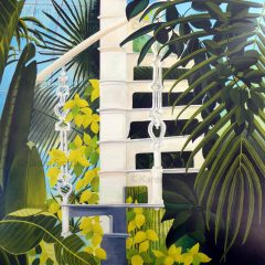Palm House 1, acrylic on canvas 90cm x 90cm.