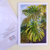 Tropical Leaf Greeting Card - Monsteras 7 ©KarenSmith
