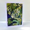Tropical Leaf Greeting Card - Monsteras 8 ©KarenSmith