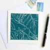 Gum Leaf Lino Print Card ©KarenSmith