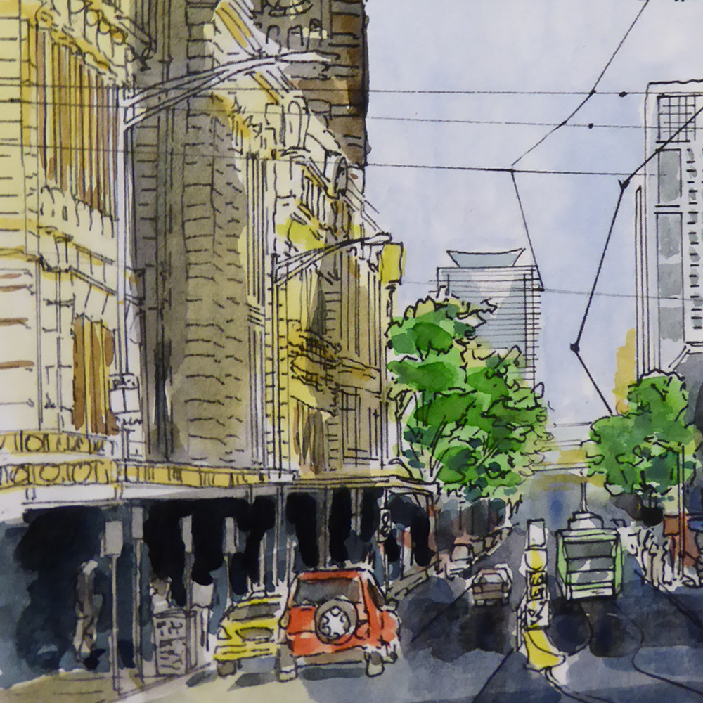 Protected: Flinders Street Line Drawing